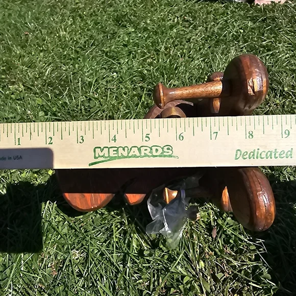 CHILD'S WOODEN MOOSE HEAD CLOTHES COAT HAT RACK 12" LONG, WALL MOUNTED - Picture 12 of 13